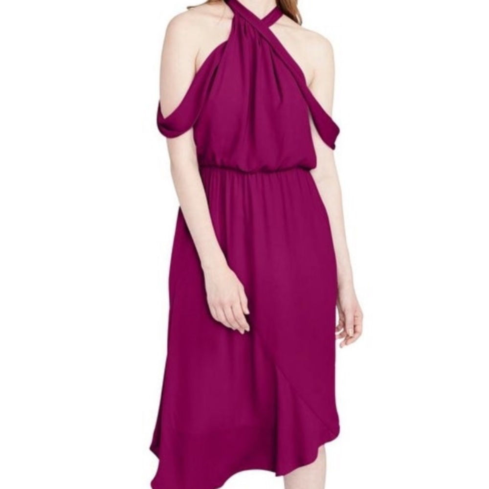Rachel Roy Cold Shoulder Midi Dress Size 12